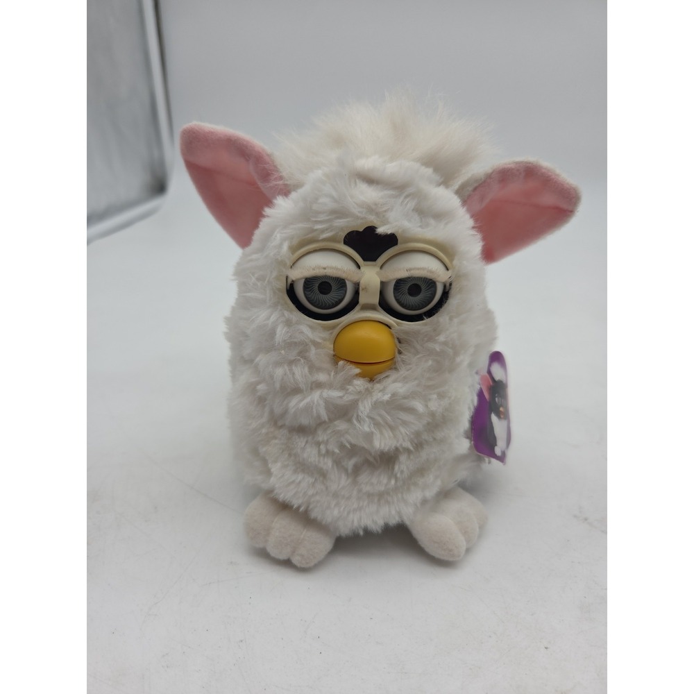Vintage 1998 White Furby Tiger Electronics Model 70-800 W/ Tags Working